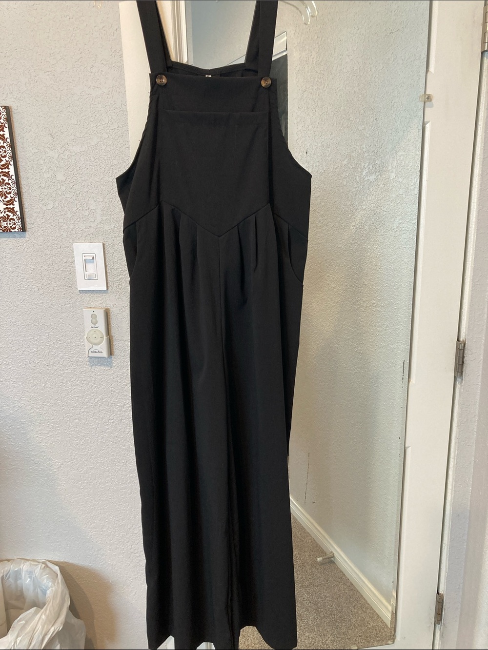 Black Strappy Wide-Leg Jumpsuit